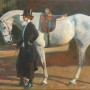 Click to enlarge image The Artist's Wife & Isaac by Sr. Alfred Munnings
